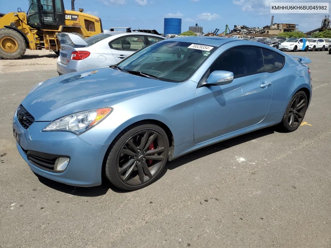 2011 Hyundai Genesis Coupe 3.8L VIN: KMHHU6KH6BU045982 Lot: 70329354