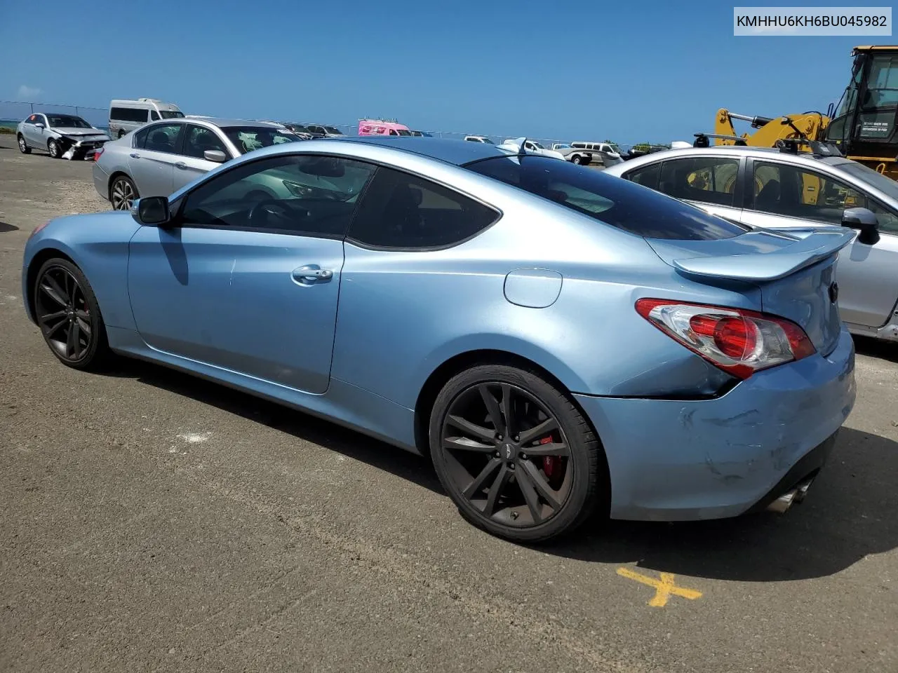 2011 Hyundai Genesis Coupe 3.8L VIN: KMHHU6KH6BU045982 Lot: 70329354