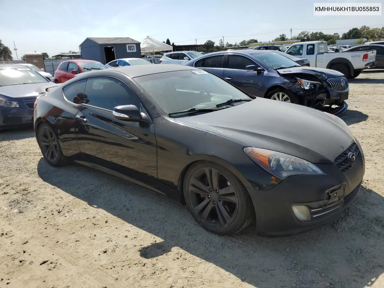 2011 Hyundai Genesis Coupe 3.8L VIN: KMHHU6KH1BU055853 Lot: 71242814