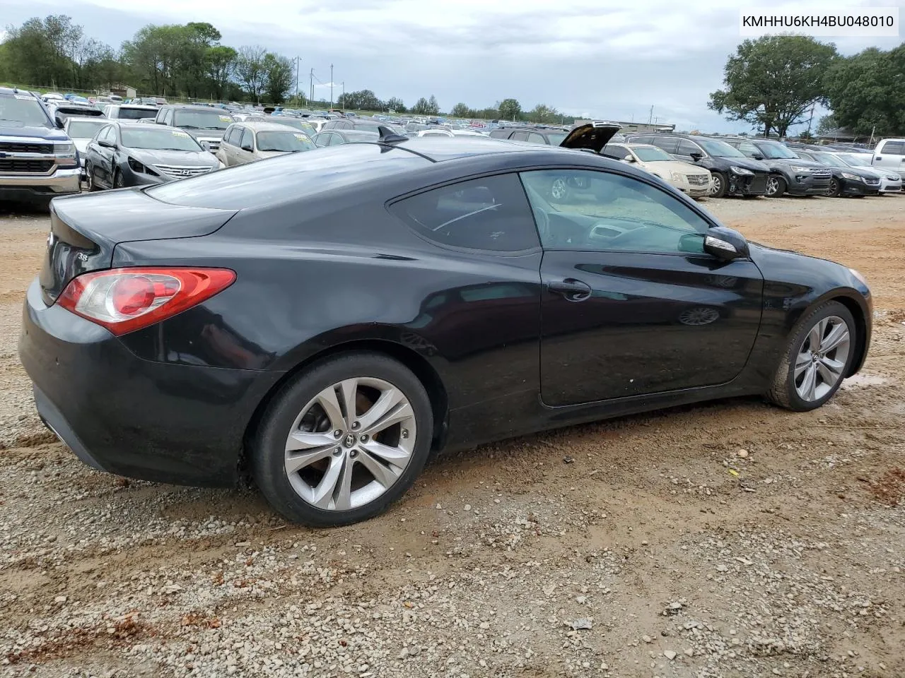 2011 Hyundai Genesis Coupe 3.8L VIN: KMHHU6KH4BU048010 Lot: 73032764