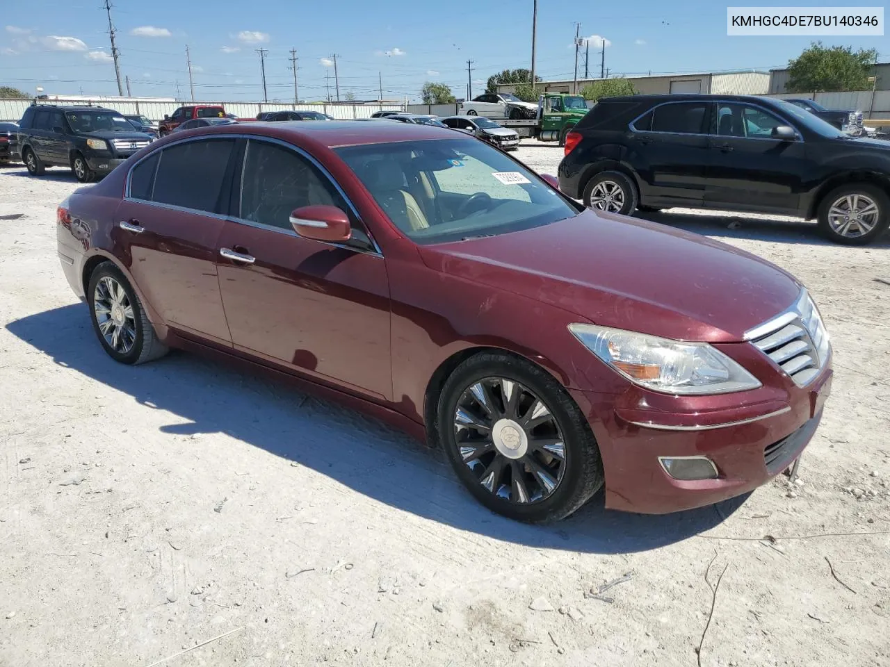 2011 Hyundai Genesis 3.8L VIN: KMHGC4DE7BU140346 Lot: 73292964