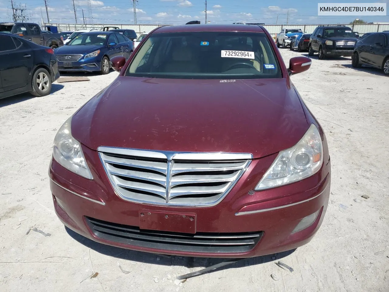 2011 Hyundai Genesis 3.8L VIN: KMHGC4DE7BU140346 Lot: 73292964