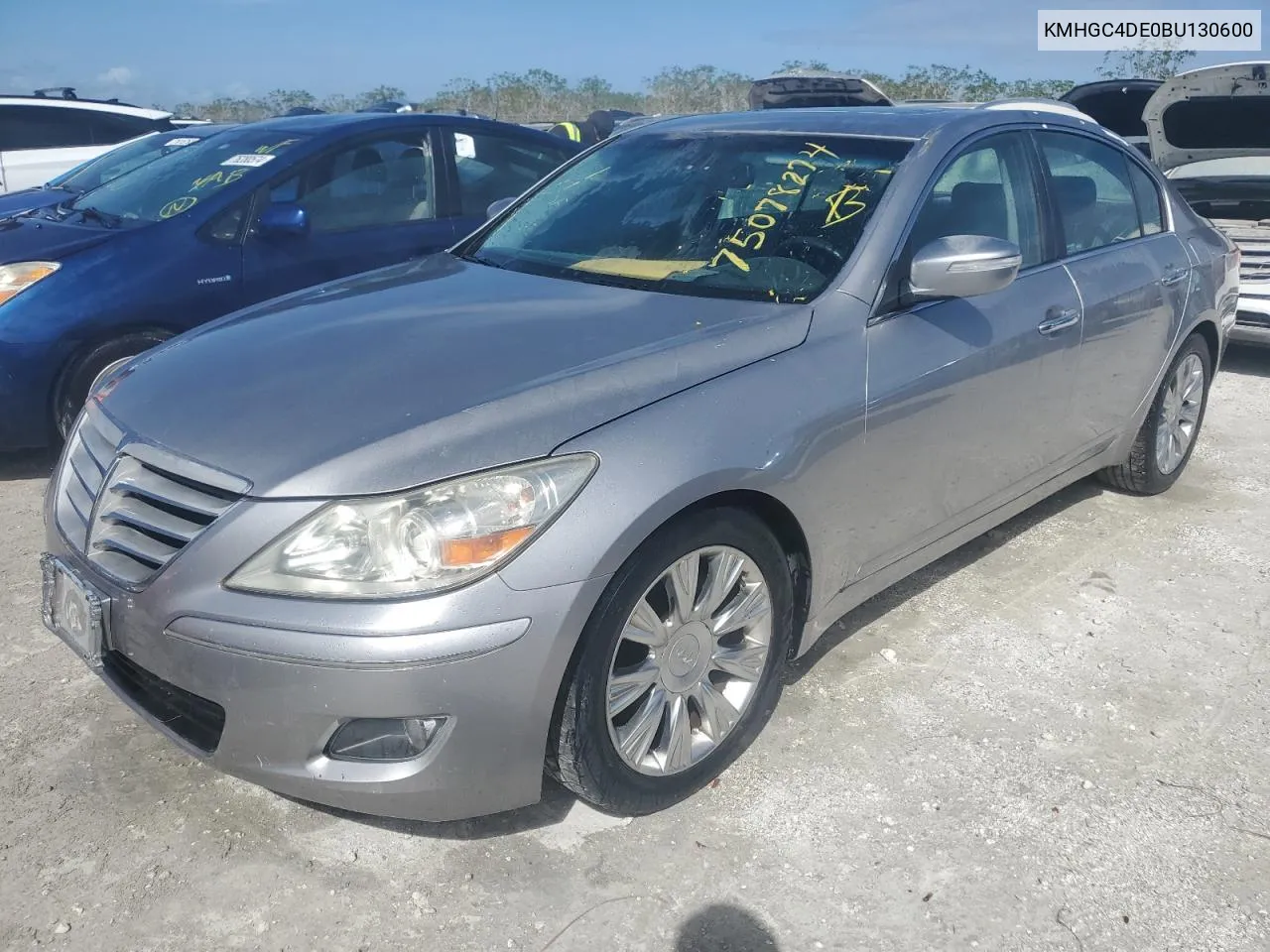 2011 Hyundai Genesis 3.8L VIN: KMHGC4DE0BU130600 Lot: 75078274