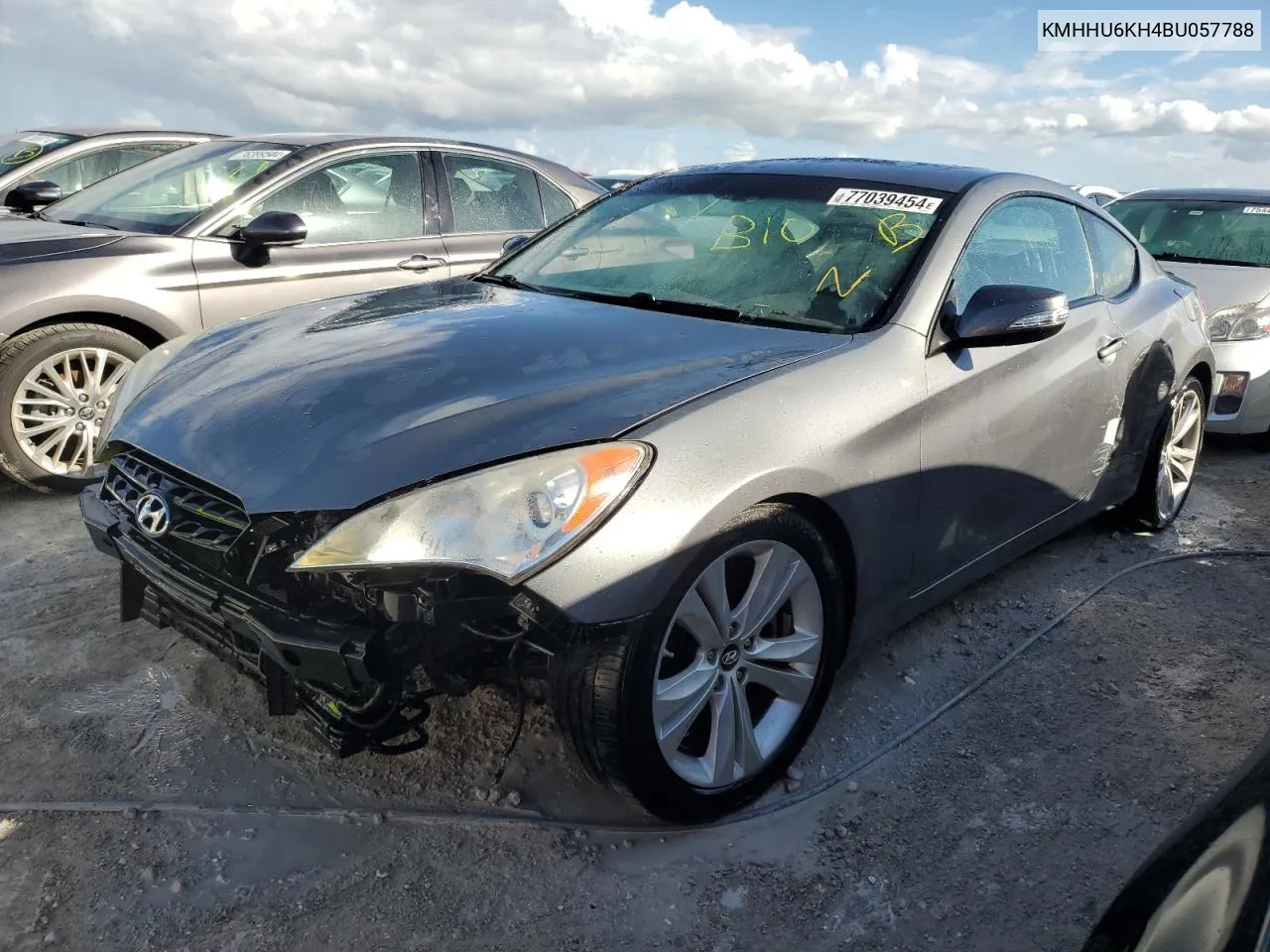 2011 Hyundai Genesis Coupe 3.8L VIN: KMHHU6KH4BU057788 Lot: 77039454