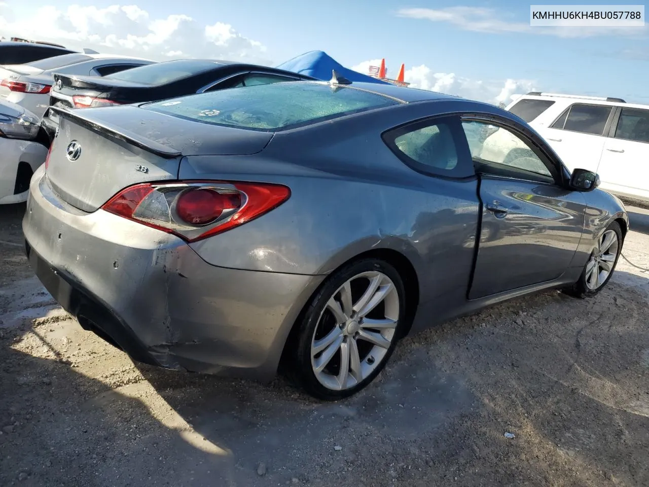 2011 Hyundai Genesis Coupe 3.8L VIN: KMHHU6KH4BU057788 Lot: 77039454