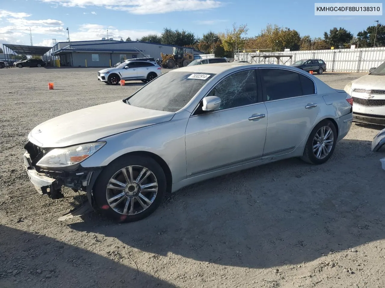 2011 Hyundai Genesis 4.6L VIN: KMHGC4DF8BU138310 Lot: 78302914