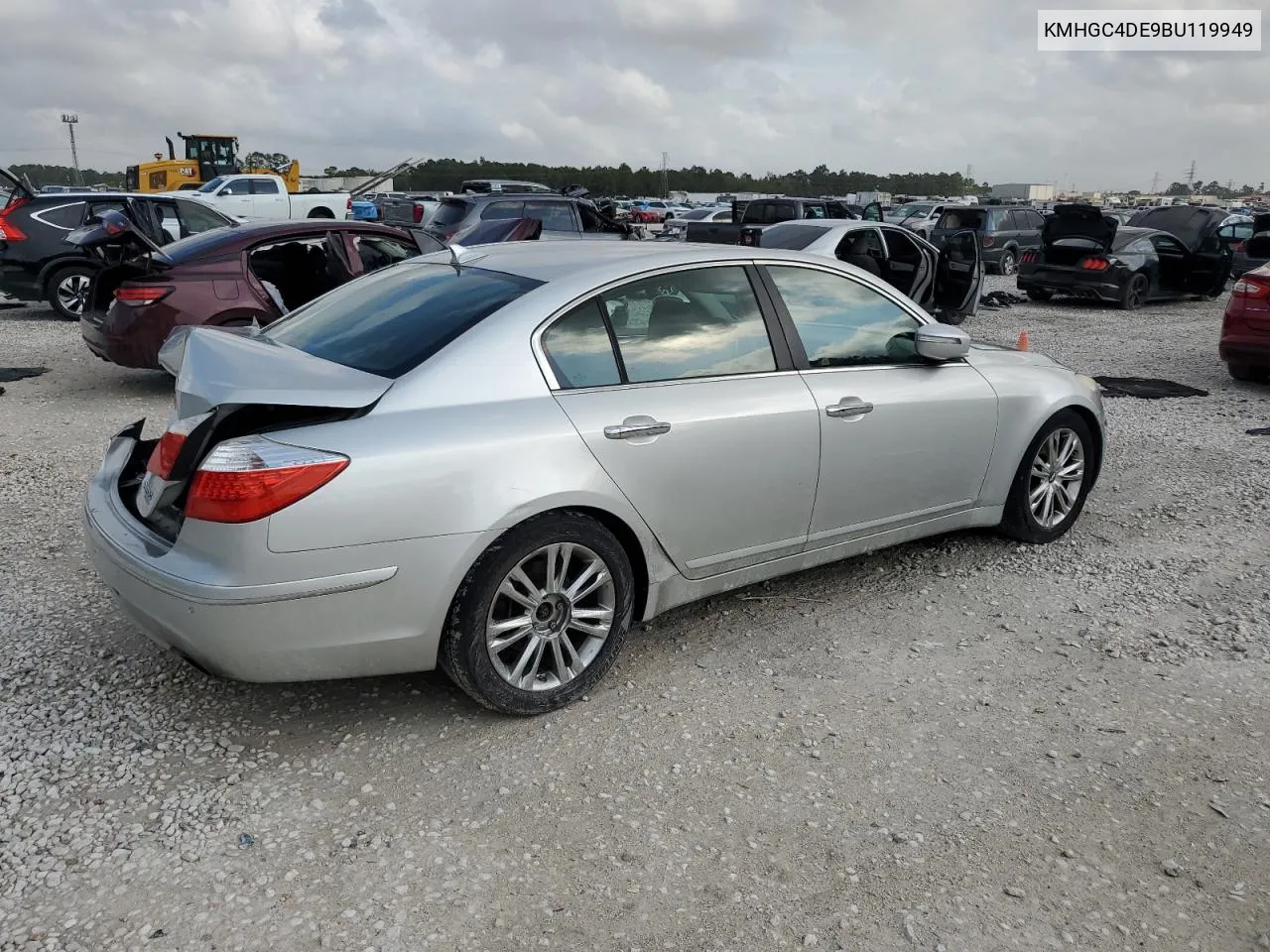 2011 Hyundai Genesis 3.8L VIN: KMHGC4DE9BU119949 Lot: 78540024