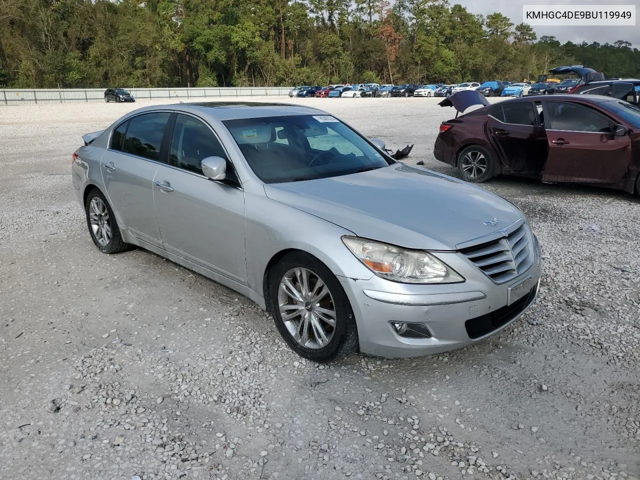 2011 Hyundai Genesis 3.8L VIN: KMHGC4DE9BU119949 Lot: 78540024