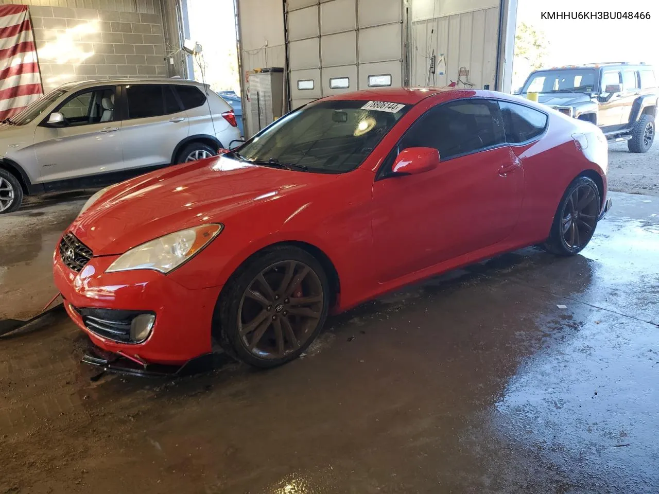 2011 Hyundai Genesis Coupe 3.8L VIN: KMHHU6KH3BU048466 Lot: 78806144