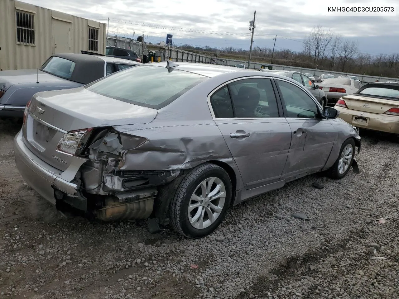 2012 Hyundai Genesis 3.8L VIN: KMHGC4DD3CU205573 Lot: 39523024