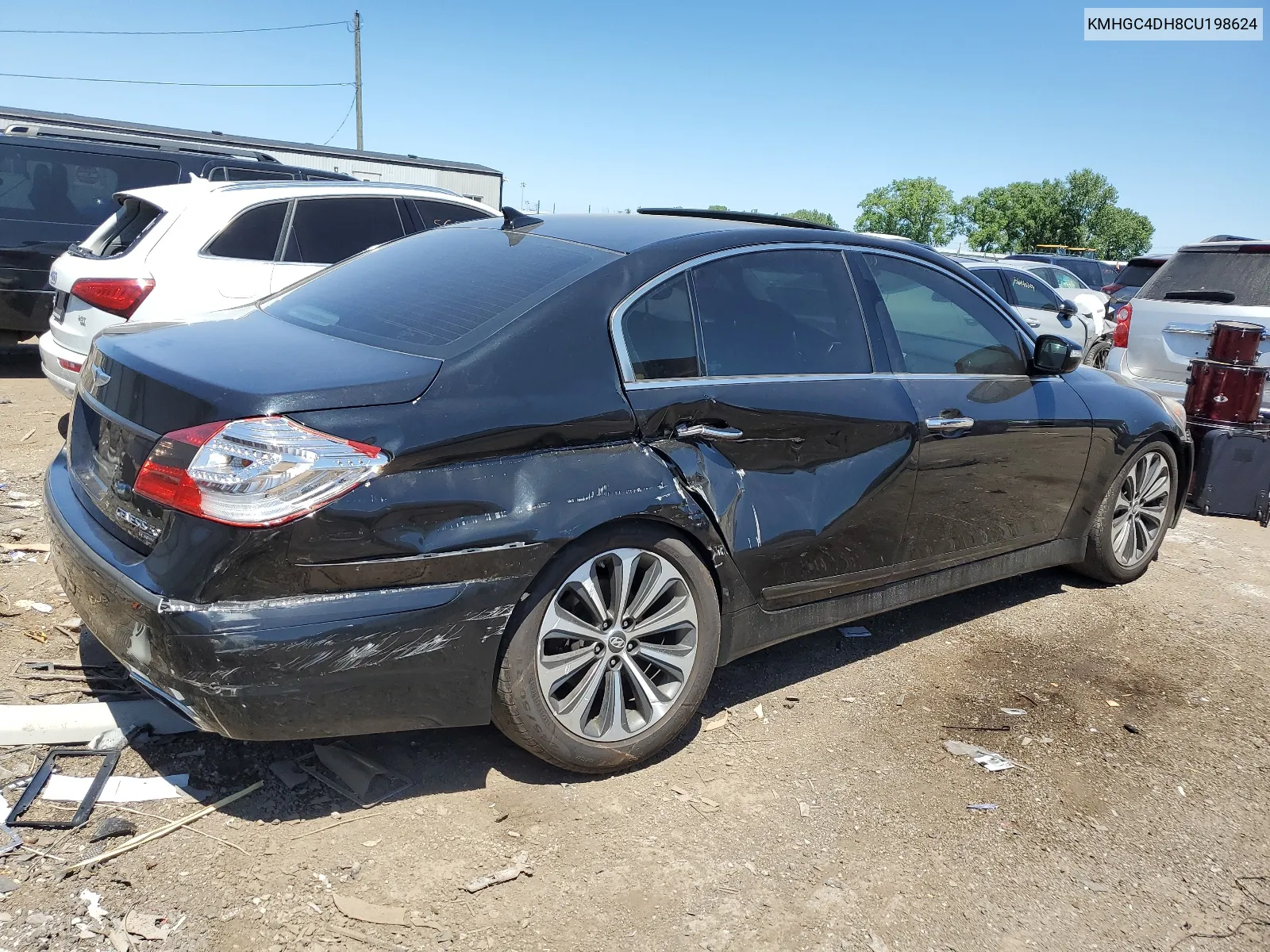 2012 Hyundai Genesis 5.0L VIN: KMHGC4DH8CU198624 Lot: 56674784