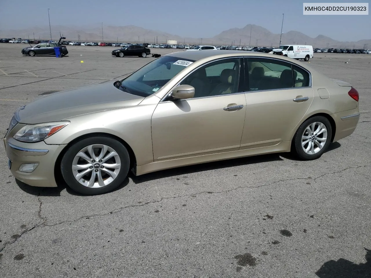 2012 Hyundai Genesis 3.8L VIN: KMHGC4DD2CU190323 Lot: 64258634