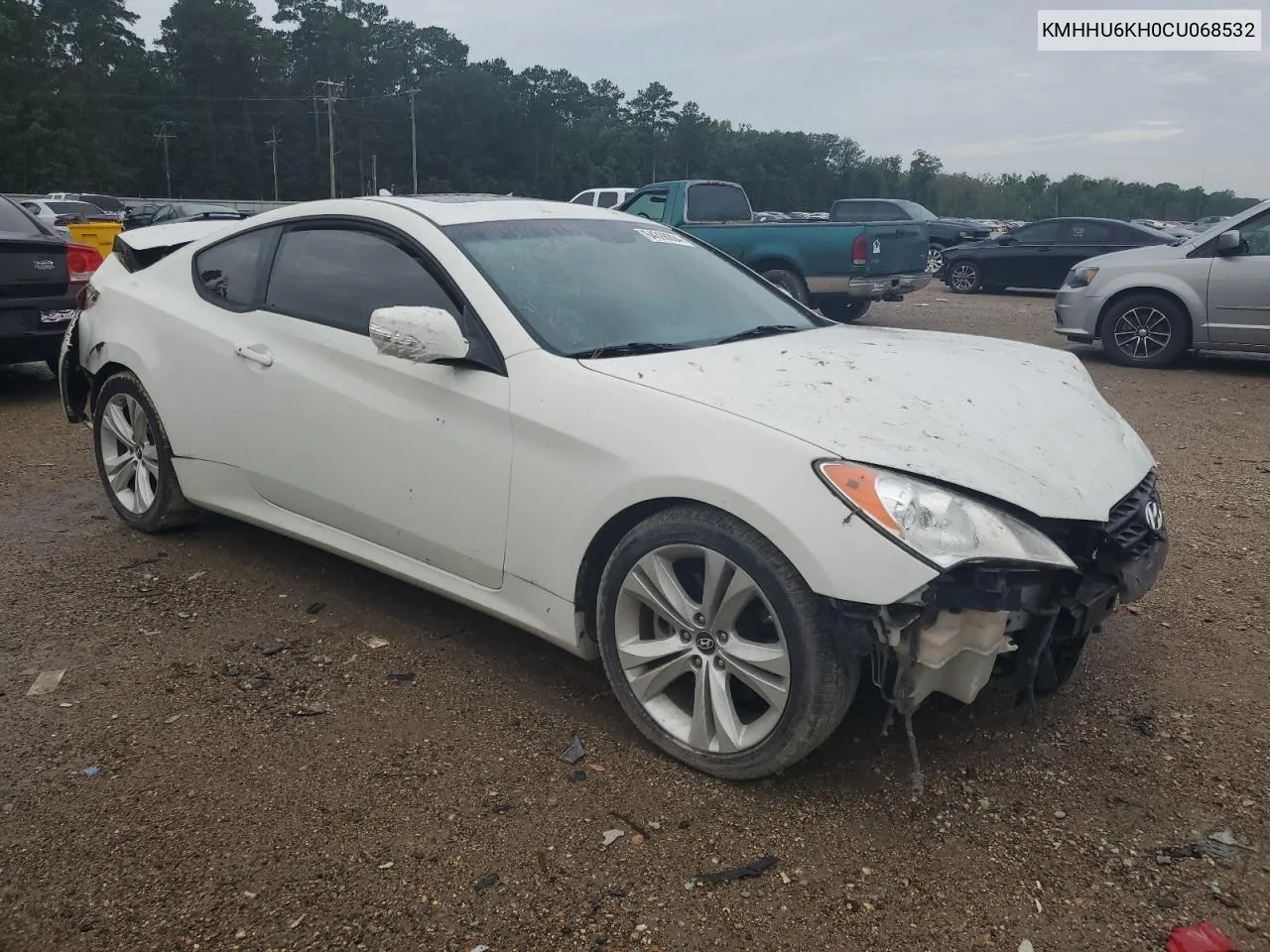 2012 Hyundai Genesis Coupe 3.8L VIN: KMHHU6KH0CU068532 Lot: 64398804