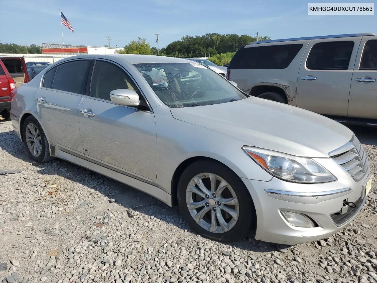 2012 Hyundai Genesis 3.8L VIN: KMHGC4DDXCU178663 Lot: 66949874