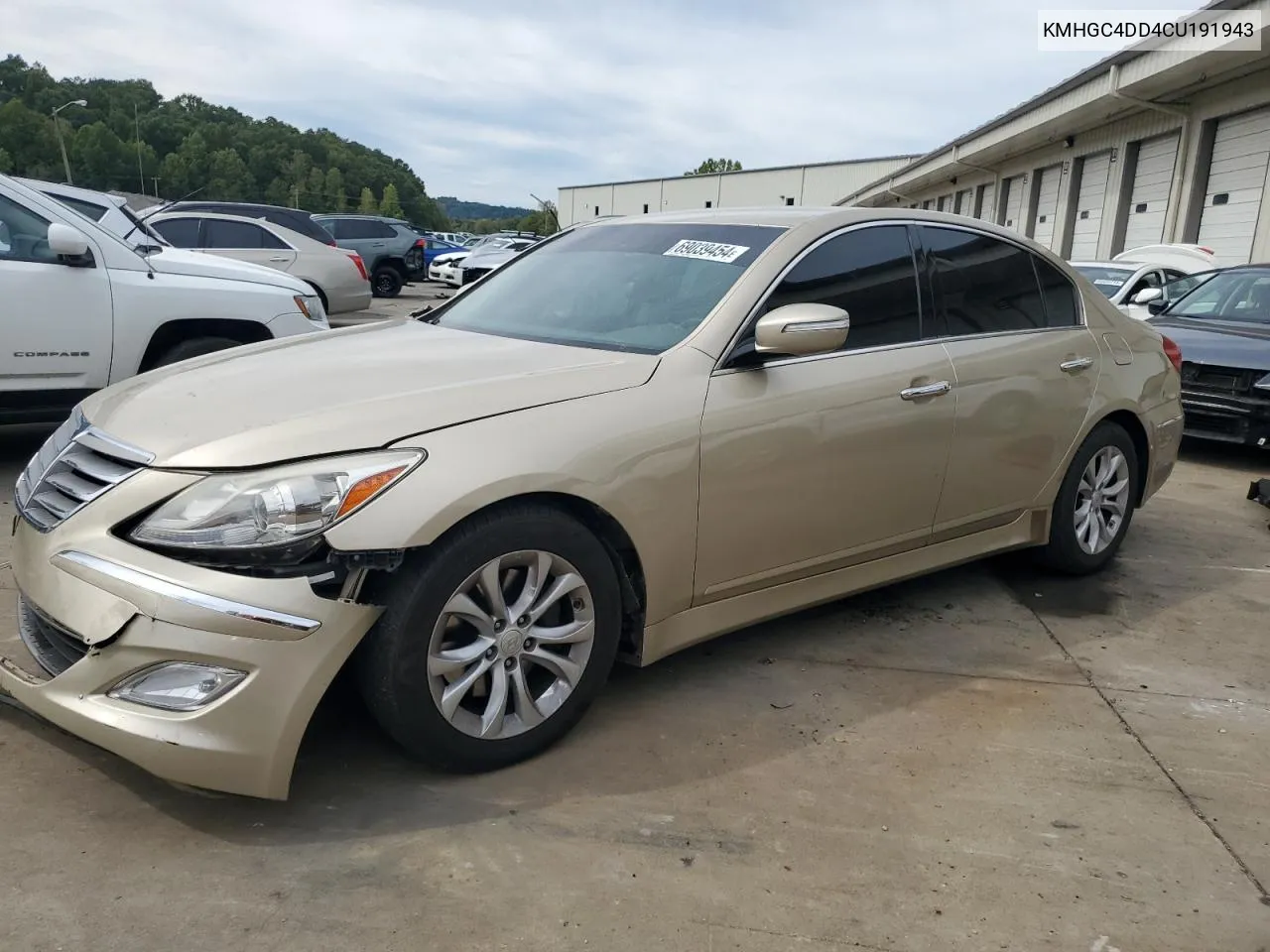 2012 Hyundai Genesis 3.8L VIN: KMHGC4DD4CU191943 Lot: 69039454