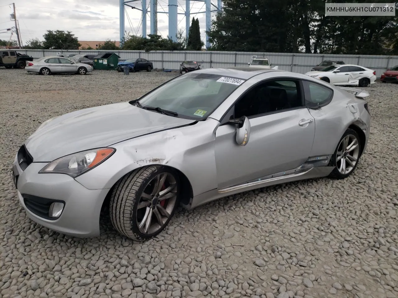 2012 Hyundai Genesis Coupe 3.8L VIN: KMHHU6KH1CU071312 Lot: 72027694