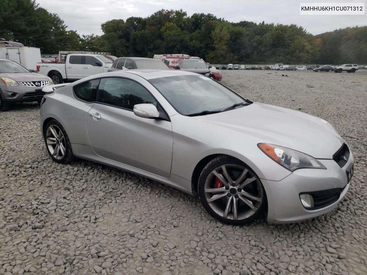 2012 Hyundai Genesis Coupe 3.8L VIN: KMHHU6KH1CU071312 Lot: 72027694