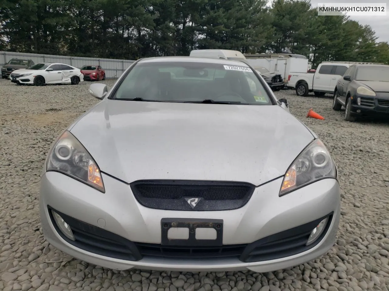 2012 Hyundai Genesis Coupe 3.8L VIN: KMHHU6KH1CU071312 Lot: 72027694