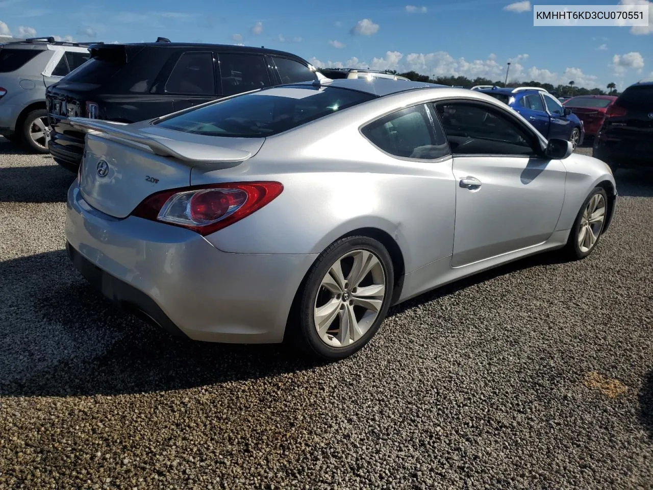 KMHHT6KD3CU070551 2012 Hyundai Genesis Coupe 2.0T