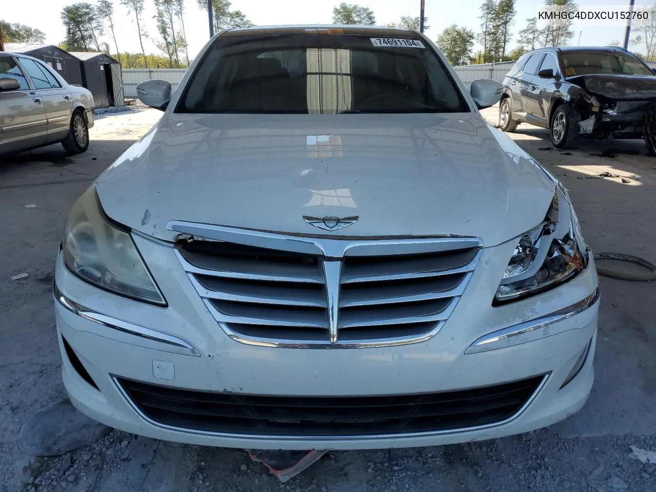 2012 Hyundai Genesis 3.8L VIN: KMHGC4DDXCU152760 Lot: 74691104