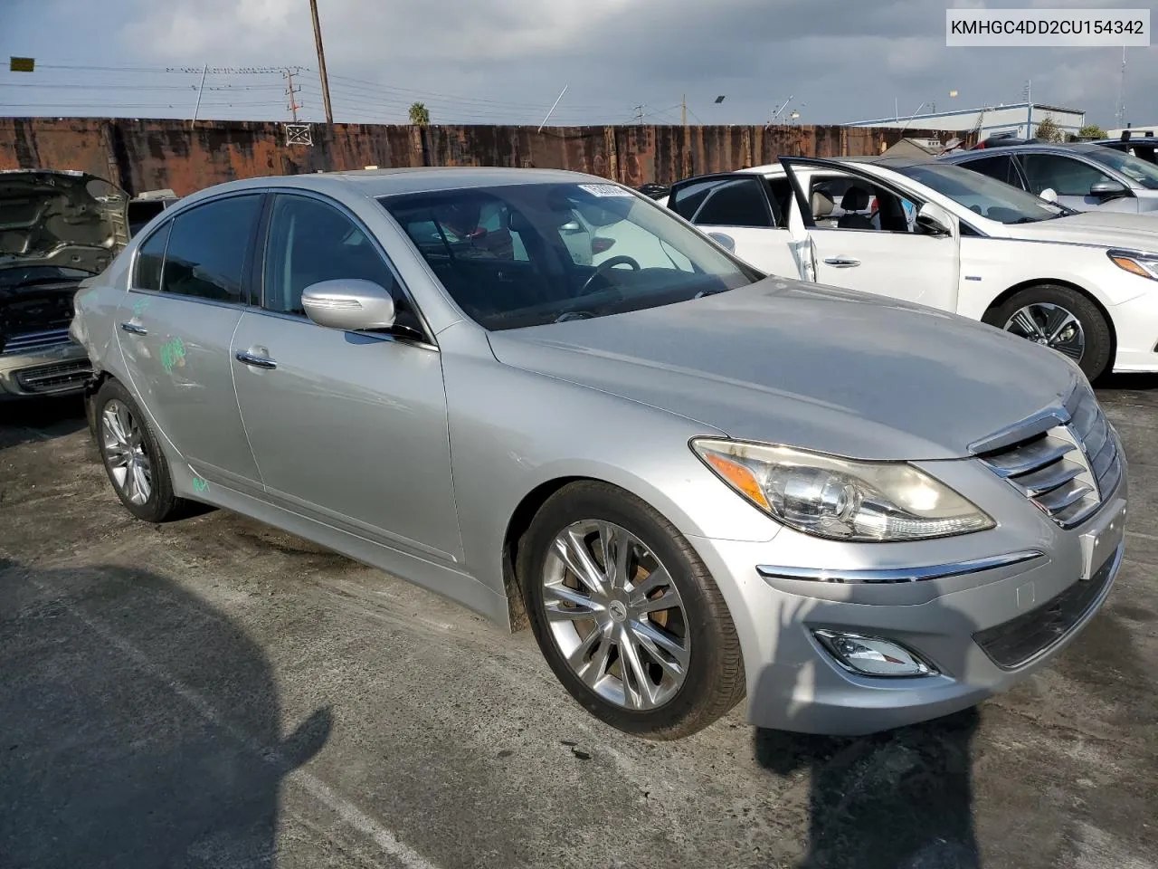 2012 Hyundai Genesis 3.8L VIN: KMHGC4DD2CU154342 Lot: 76280894