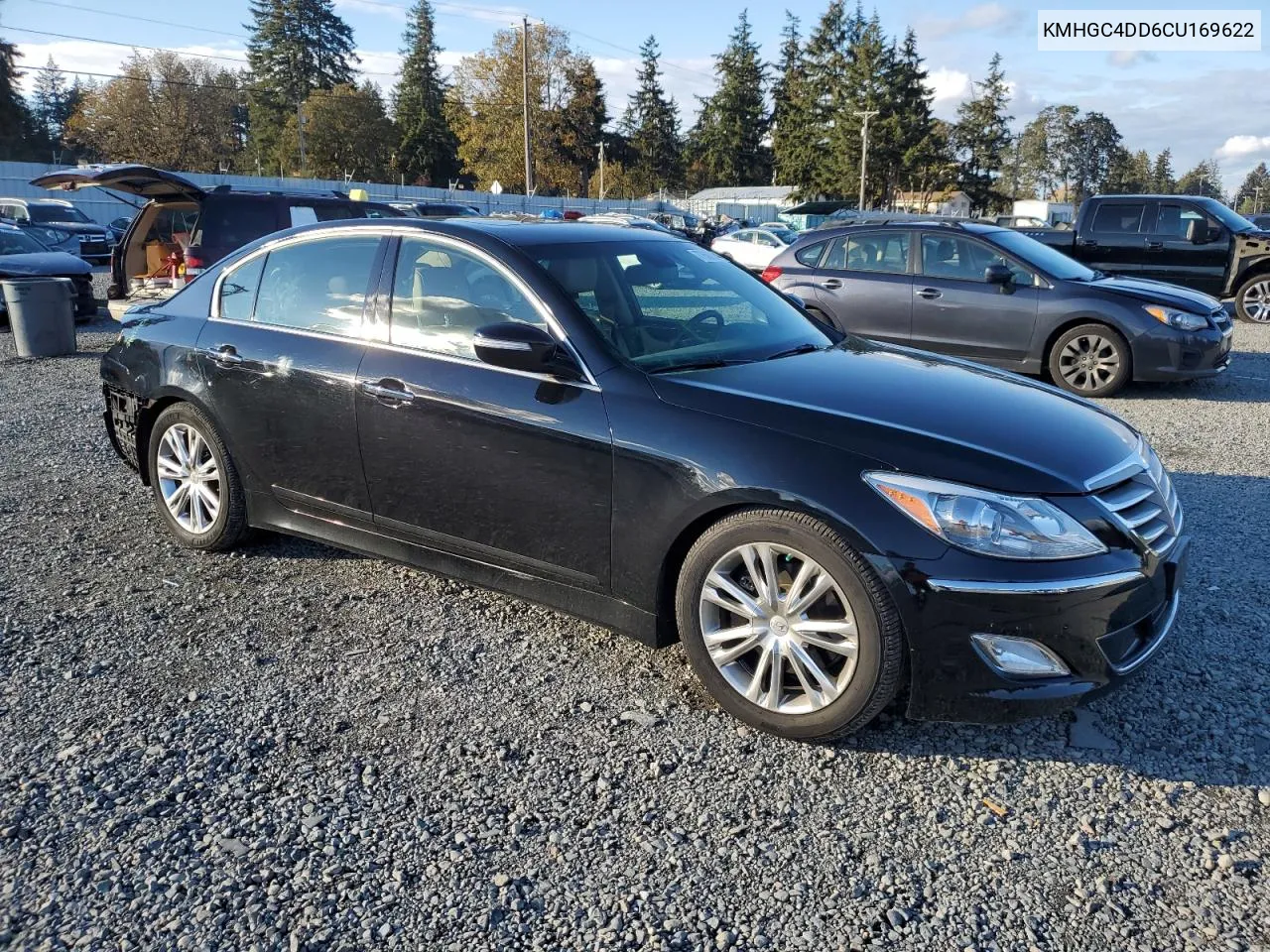 2012 Hyundai Genesis 3.8L VIN: KMHGC4DD6CU169622 Lot: 77680944