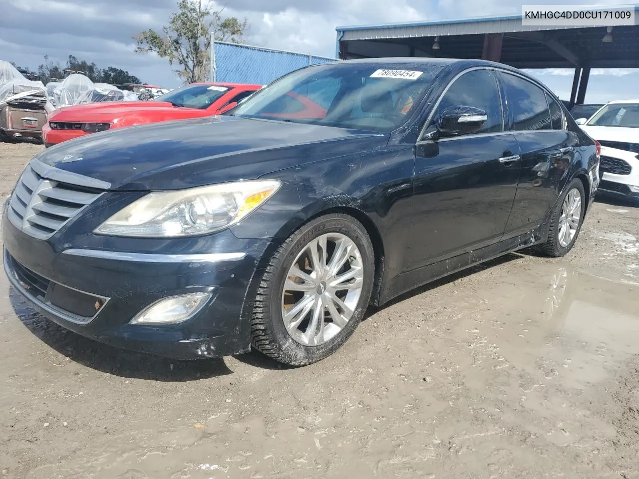 2012 Hyundai Genesis 3.8L VIN: KMHGC4DD0CU171009 Lot: 78090454