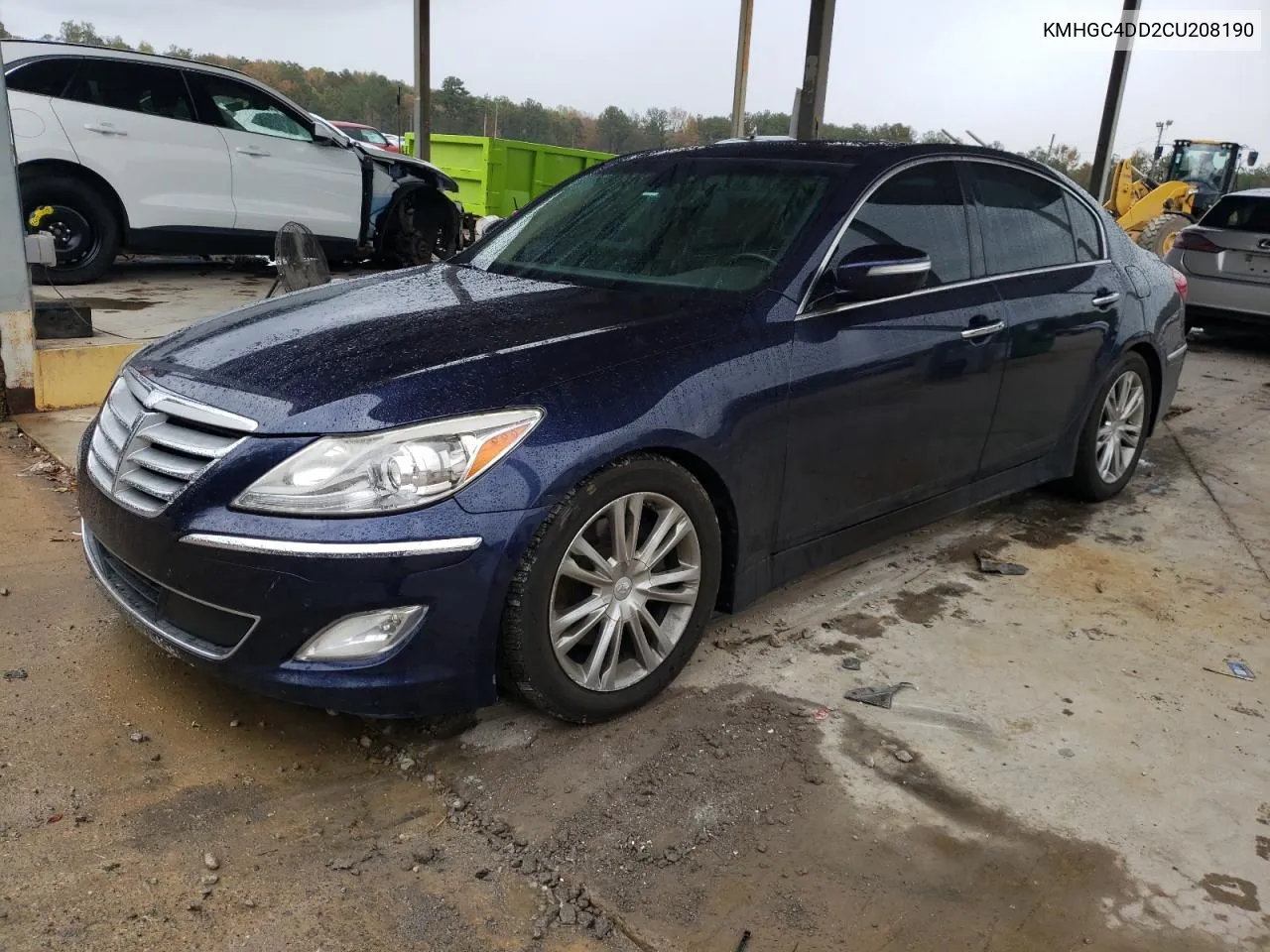 2012 Hyundai Genesis 3.8L VIN: KMHGC4DD2CU208190 Lot: 78205384