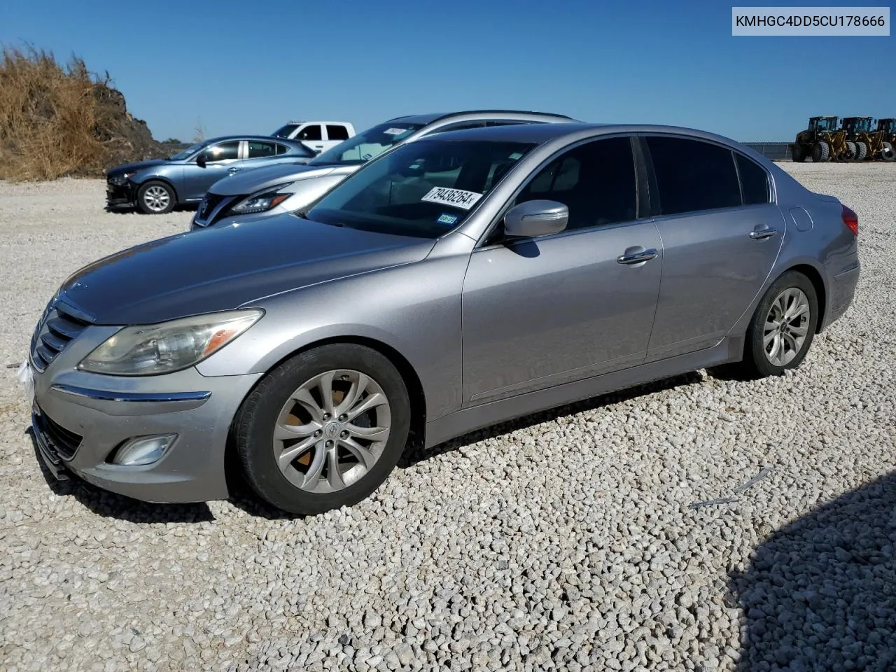 2012 Hyundai Genesis 3.8L VIN: KMHGC4DD5CU178666 Lot: 79436264