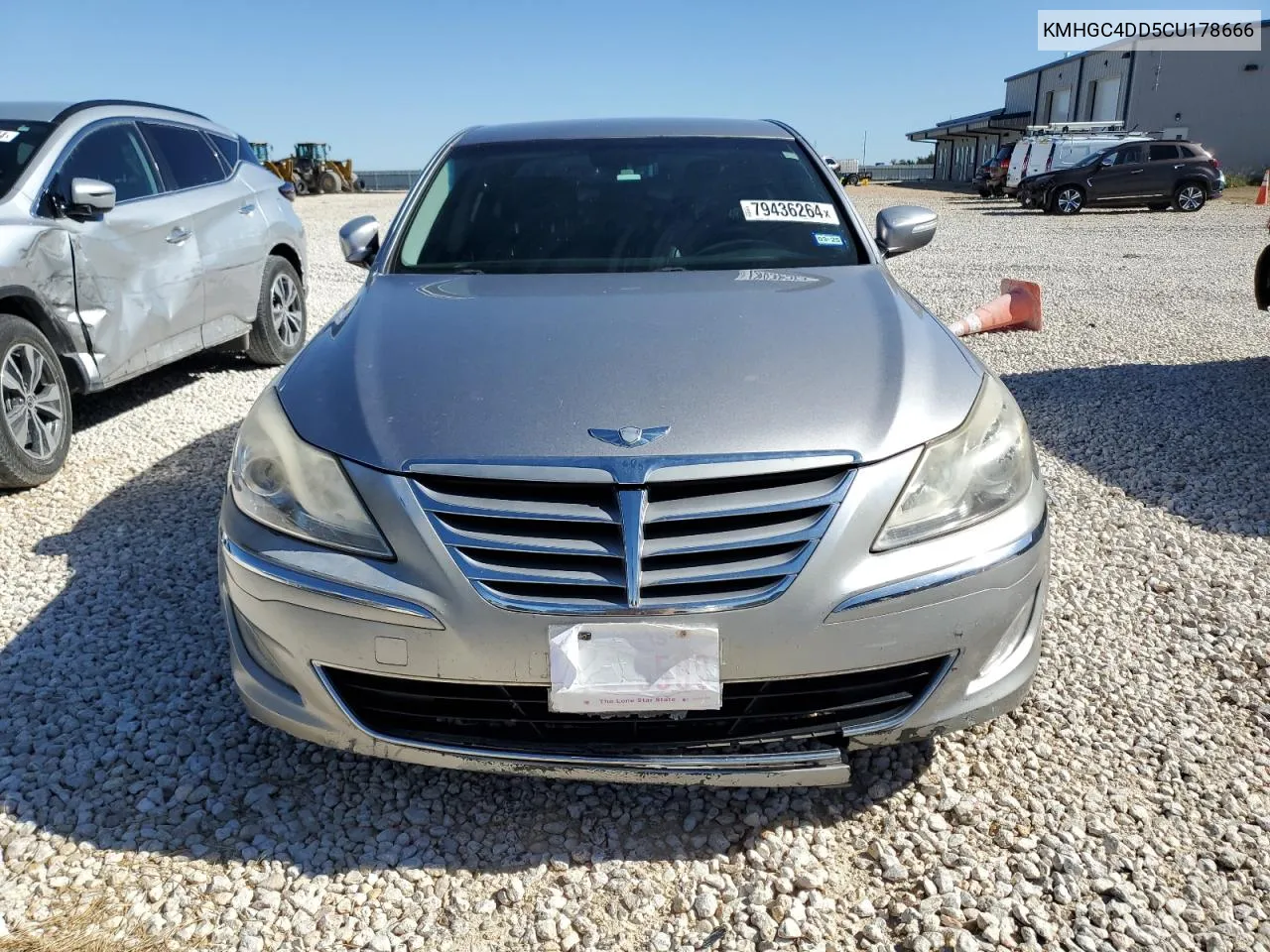 2012 Hyundai Genesis 3.8L VIN: KMHGC4DD5CU178666 Lot: 79436264