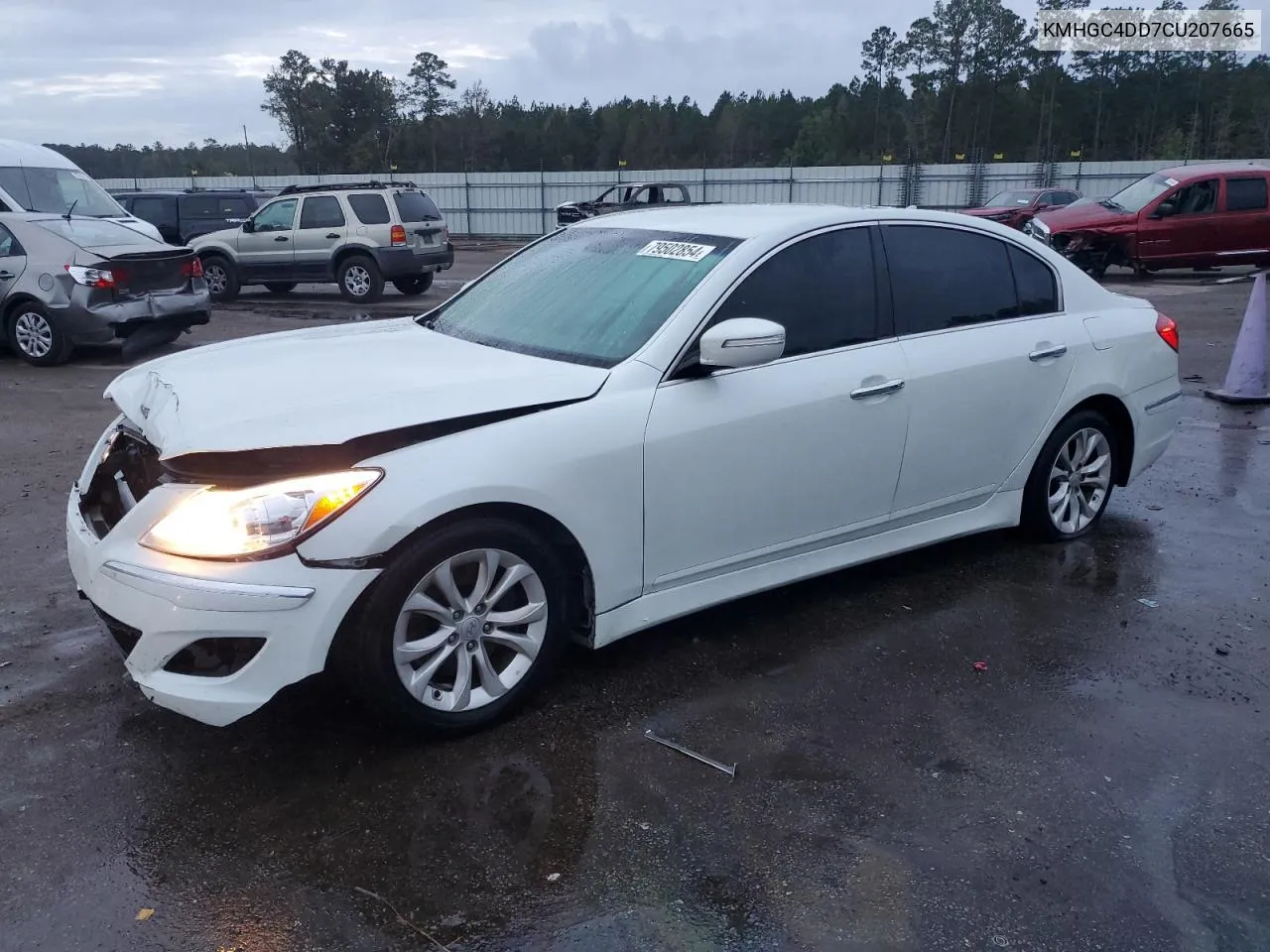 2012 Hyundai Genesis 3.8L VIN: KMHGC4DD7CU207665 Lot: 79502854