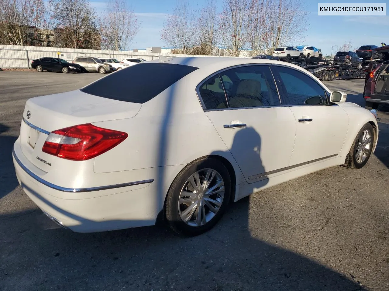 2012 Hyundai Genesis 4.6L VIN: KMHGC4DF0CU171951 Lot: 79861814