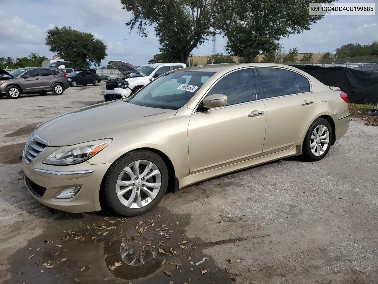 2012 Hyundai Genesis 3.8L VIN: KMHGC4DD4CU199685 Lot: 79884804