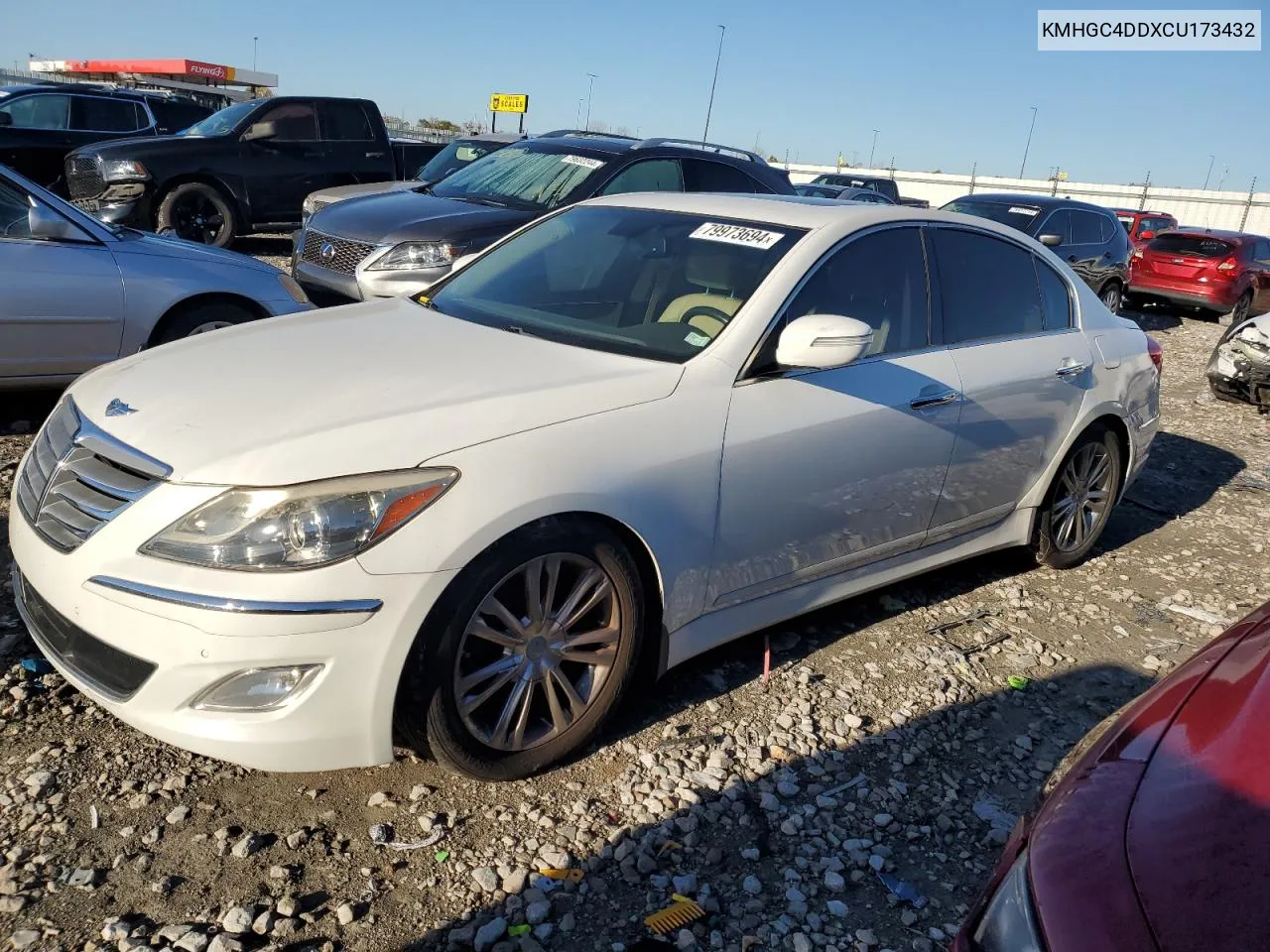 2012 Hyundai Genesis 3.8L VIN: KMHGC4DDXCU173432 Lot: 79973694