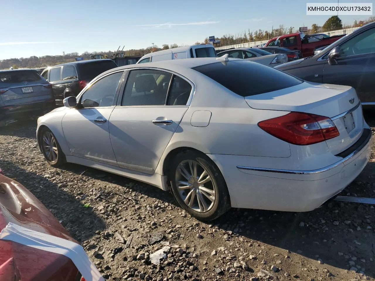 2012 Hyundai Genesis 3.8L VIN: KMHGC4DDXCU173432 Lot: 79973694