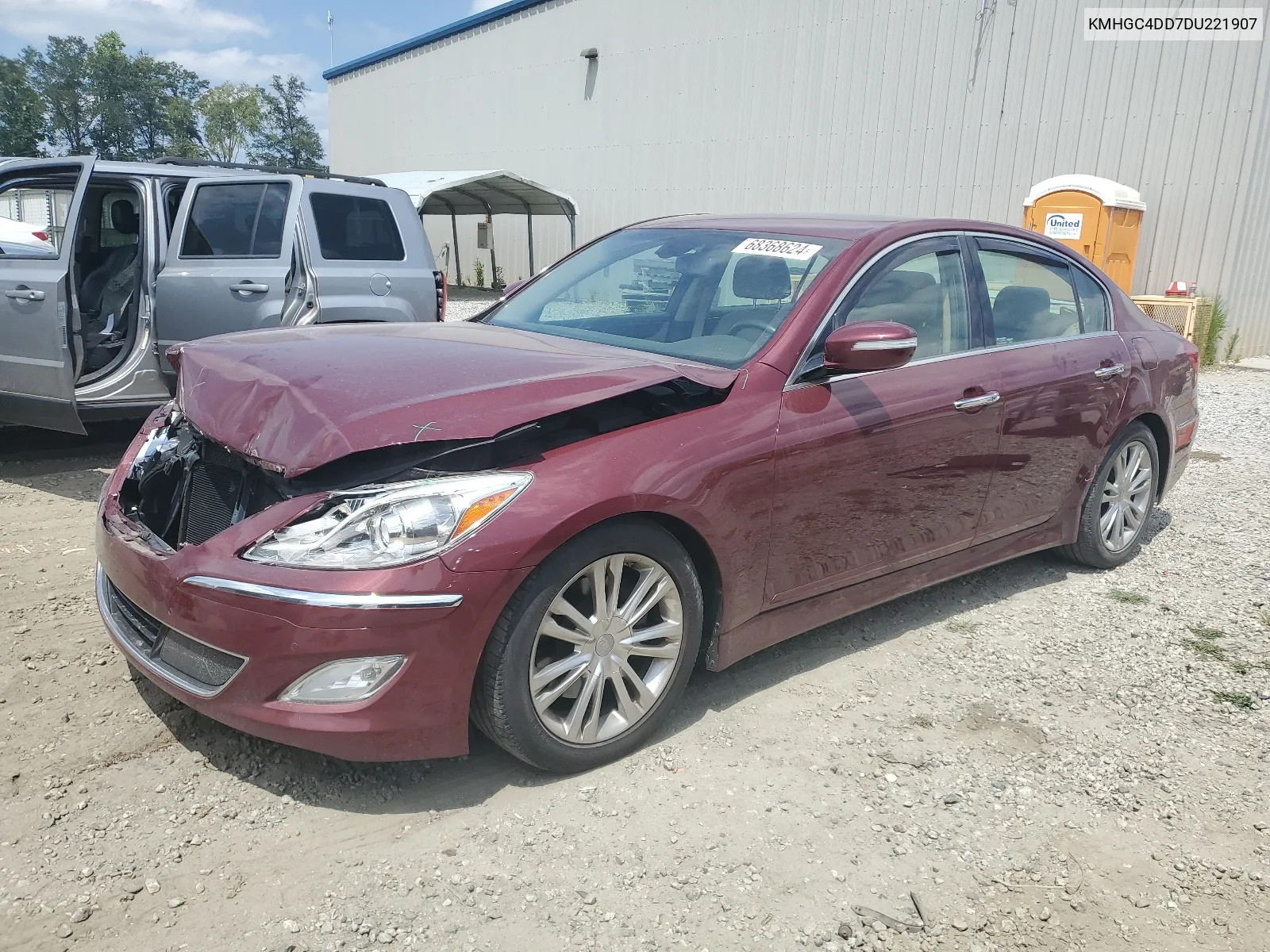 KMHGC4DD7DU221907 2013 Hyundai Genesis 3.8L