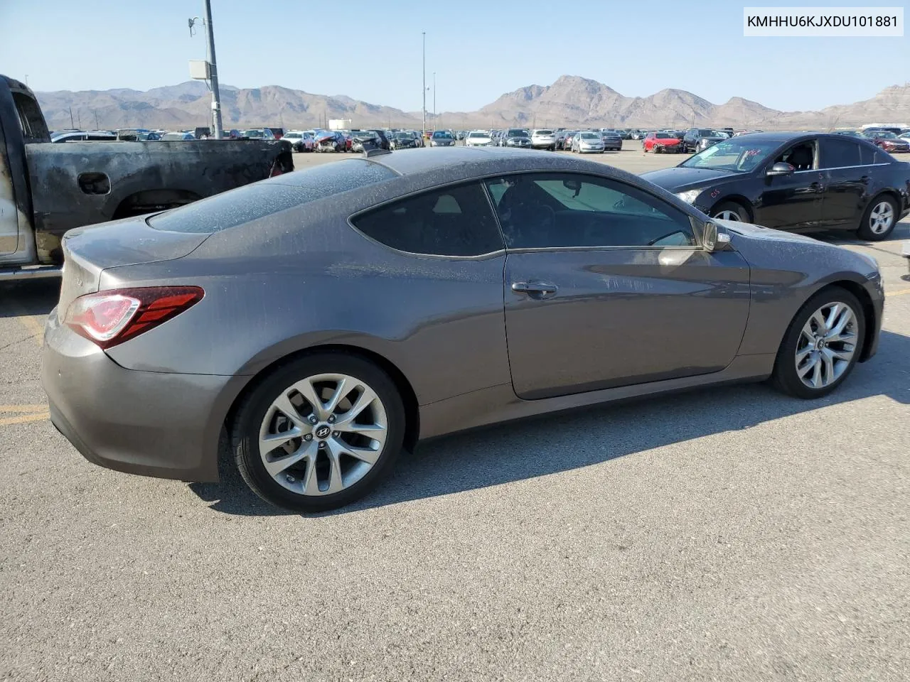 2013 Hyundai Genesis Coupe 3.8L VIN: KMHHU6KJXDU101881 Lot: 70825694