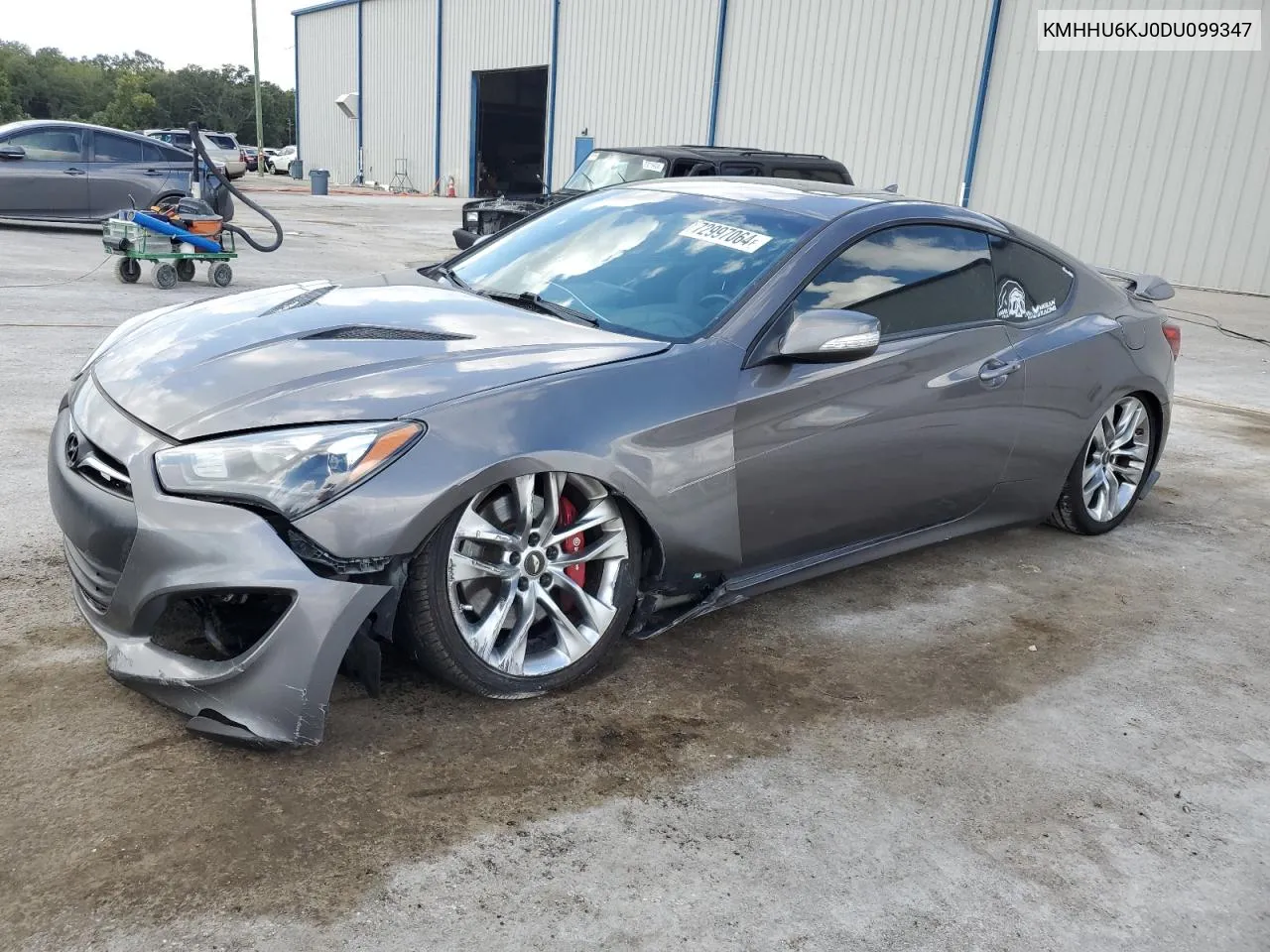 2013 Hyundai Genesis Coupe 3.8L VIN: KMHHU6KJ0DU099347 Lot: 72997064