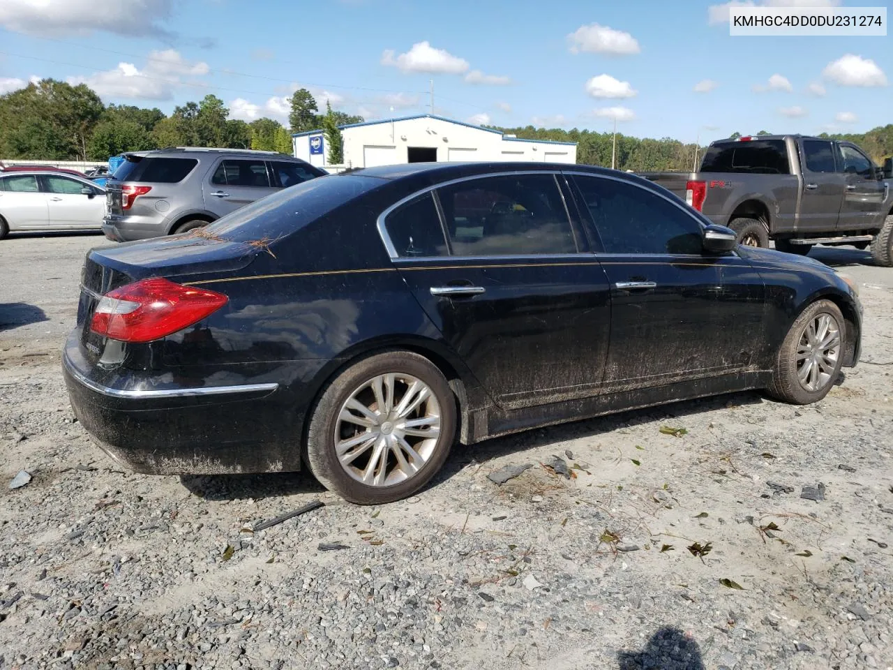 2013 Hyundai Genesis 3.8L VIN: KMHGC4DD0DU231274 Lot: 73247634