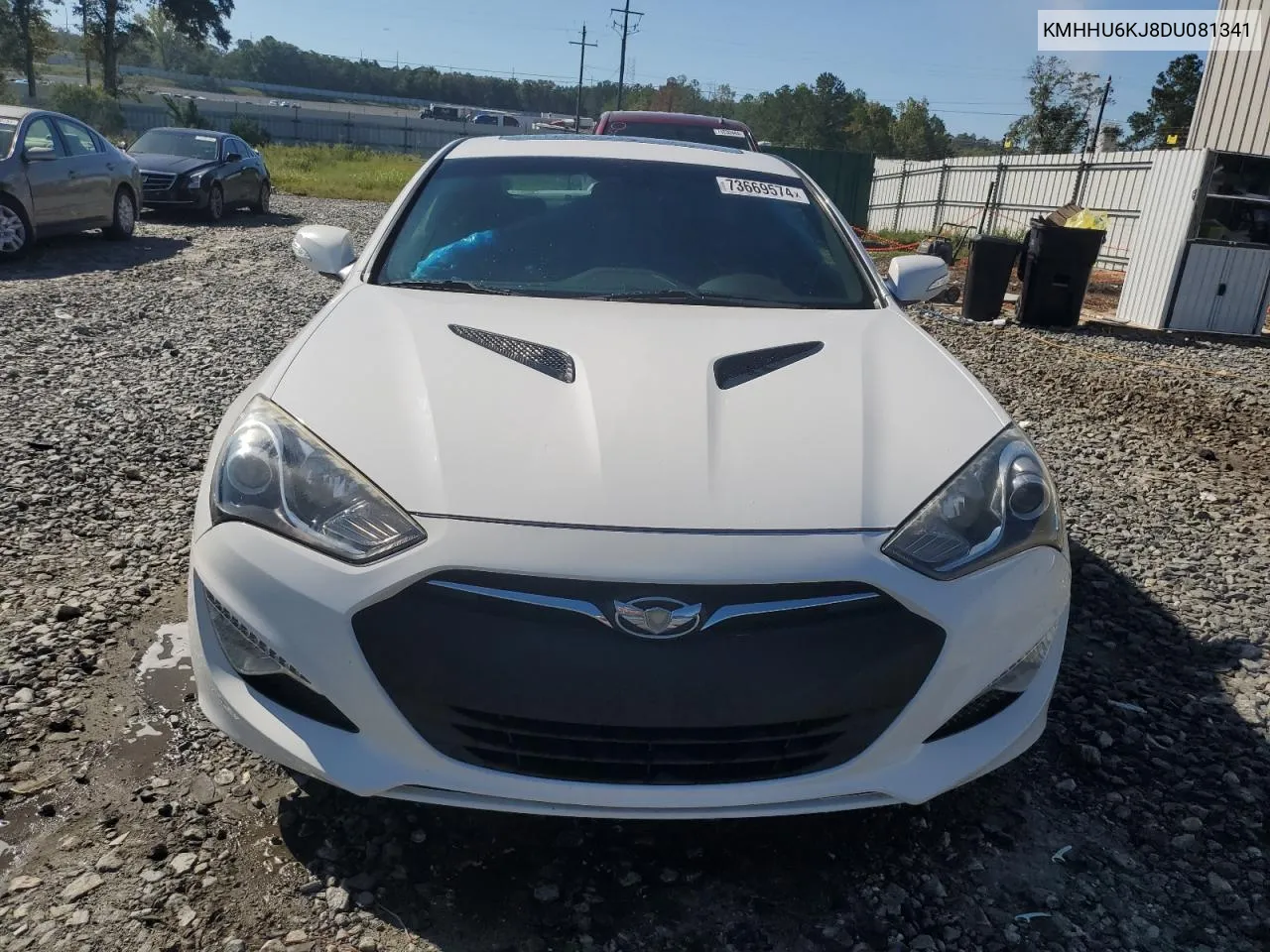 2013 Hyundai Genesis Coupe 3.8L VIN: KMHHU6KJ8DU081341 Lot: 73669574