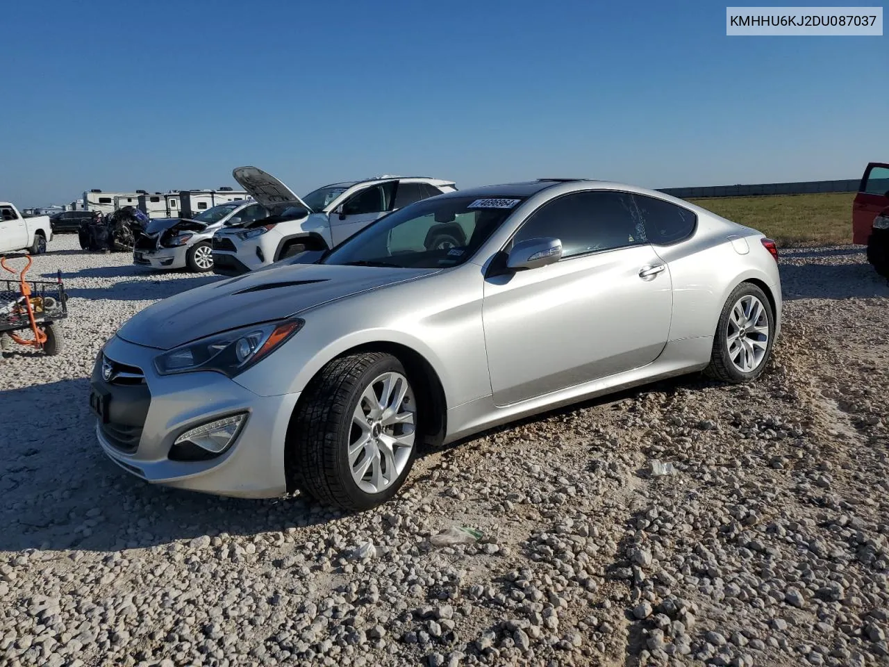 2013 Hyundai Genesis Coupe 3.8L VIN: KMHHU6KJ2DU087037 Lot: 74696964