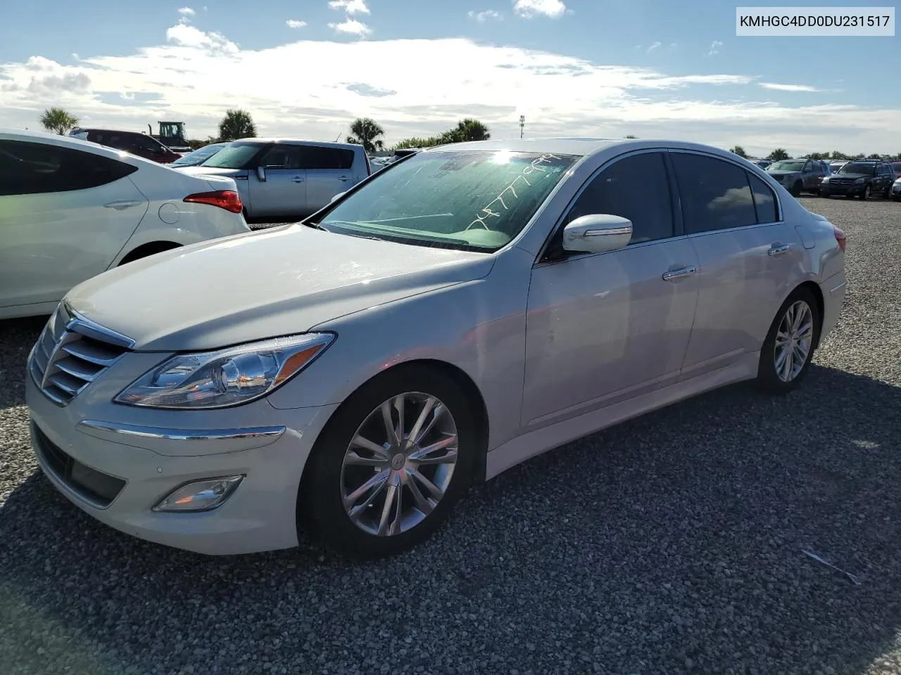 2013 Hyundai Genesis 3.8L VIN: KMHGC4DD0DU231517 Lot: 74777994