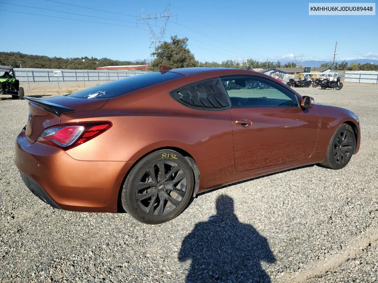 2013 Hyundai Genesis Coupe 3.8L VIN: KMHHU6KJ0DU089448 Lot: 75886724