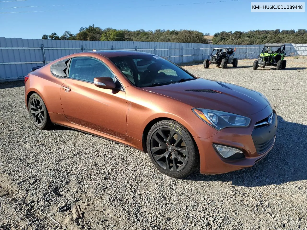 2013 Hyundai Genesis Coupe 3.8L VIN: KMHHU6KJ0DU089448 Lot: 75886724