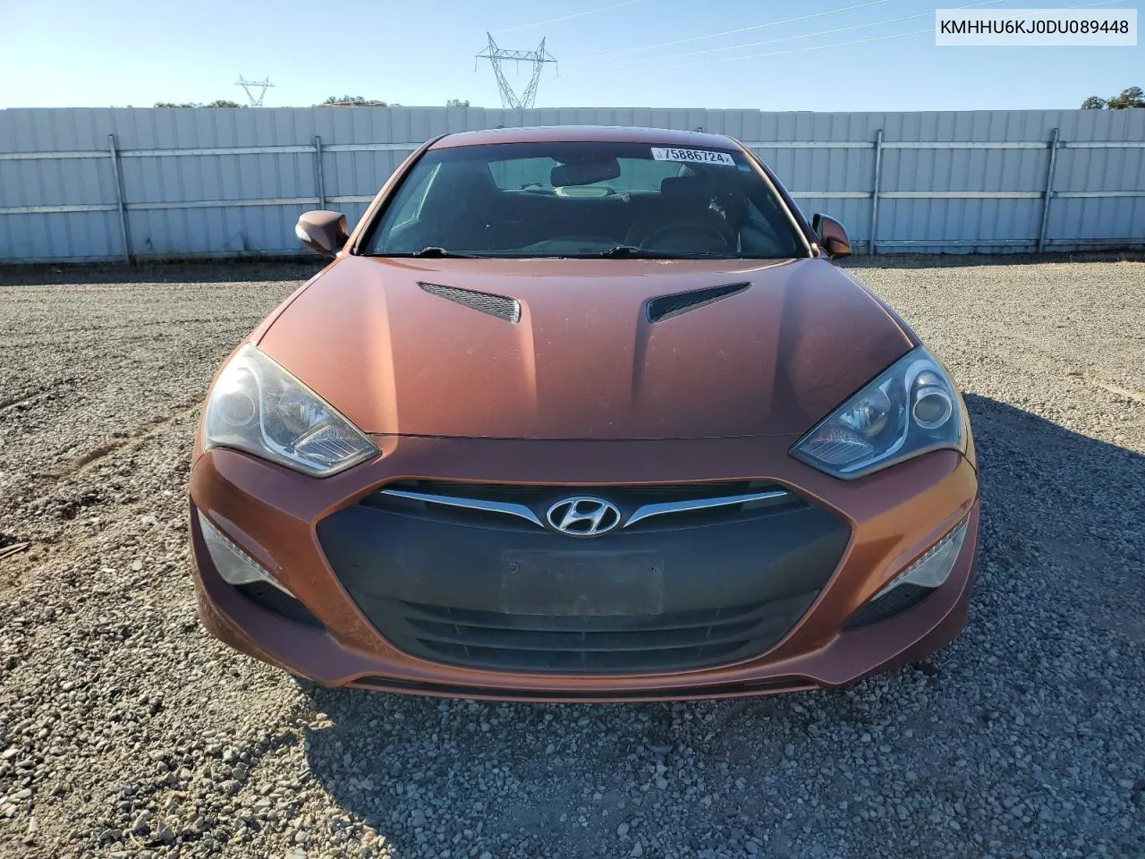 2013 Hyundai Genesis Coupe 3.8L VIN: KMHHU6KJ0DU089448 Lot: 75886724