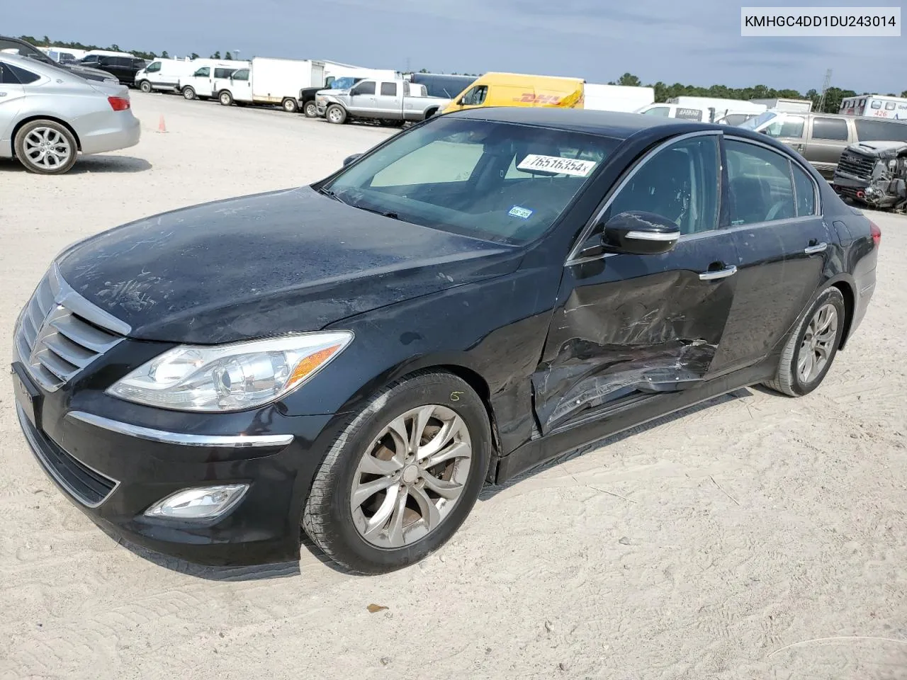 2013 Hyundai Genesis 3.8L VIN: KMHGC4DD1DU243014 Lot: 76516354