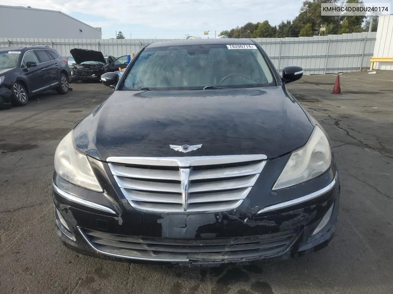 2013 Hyundai Genesis 3.8L VIN: KMHGC4DD8DU240174 Lot: 78200774