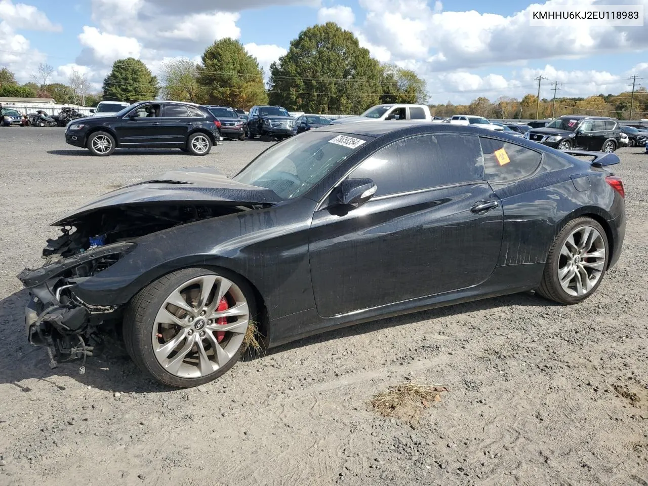 2014 Hyundai Genesis Coupe 3.8L VIN: KMHHU6KJ2EU118983 Lot: 78658354