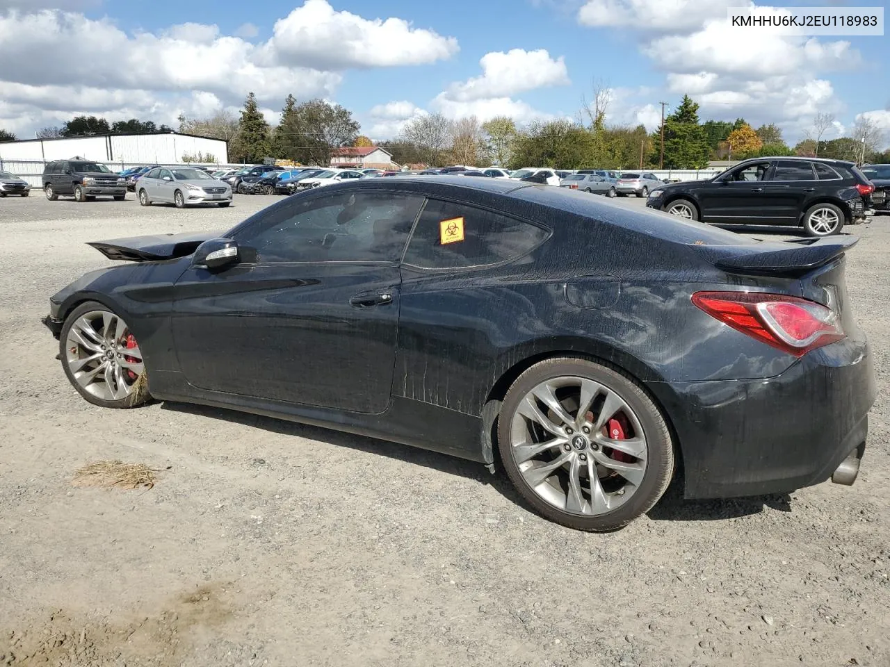 2014 Hyundai Genesis Coupe 3.8L VIN: KMHHU6KJ2EU118983 Lot: 78658354