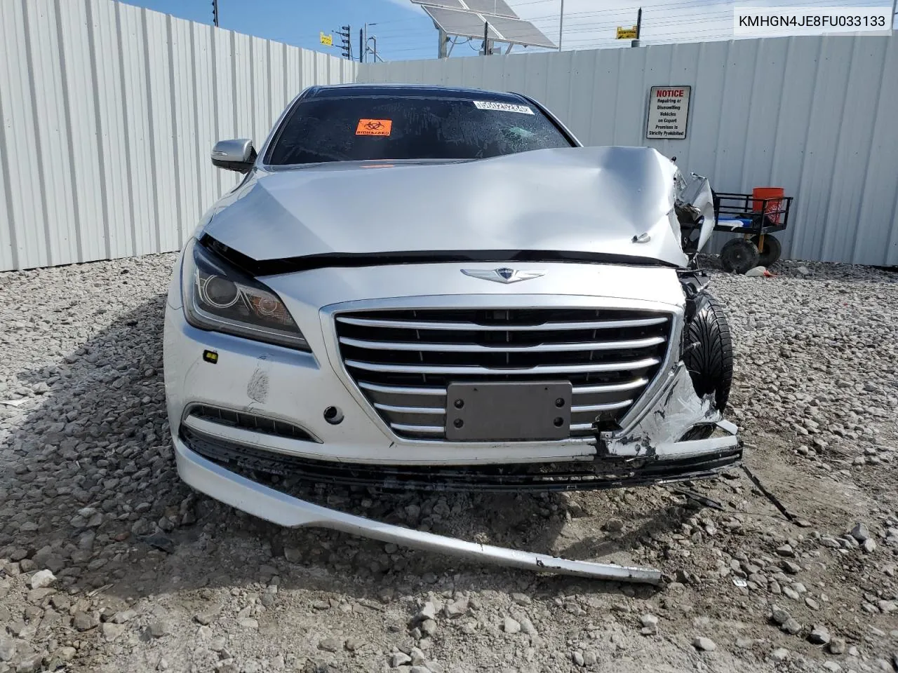 2015 Hyundai Genesis 3.8L VIN: KMHGN4JE8FU033133 Lot: 56025284